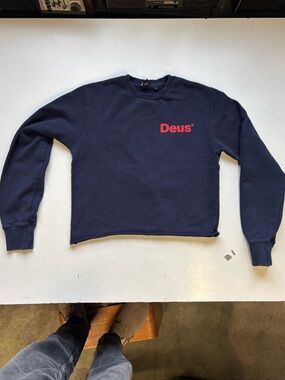 Dues ex Machina cropped long sleeve sweatshirt, used good condition